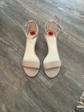 Nine West Women's Nude Ankle-Strap Heels